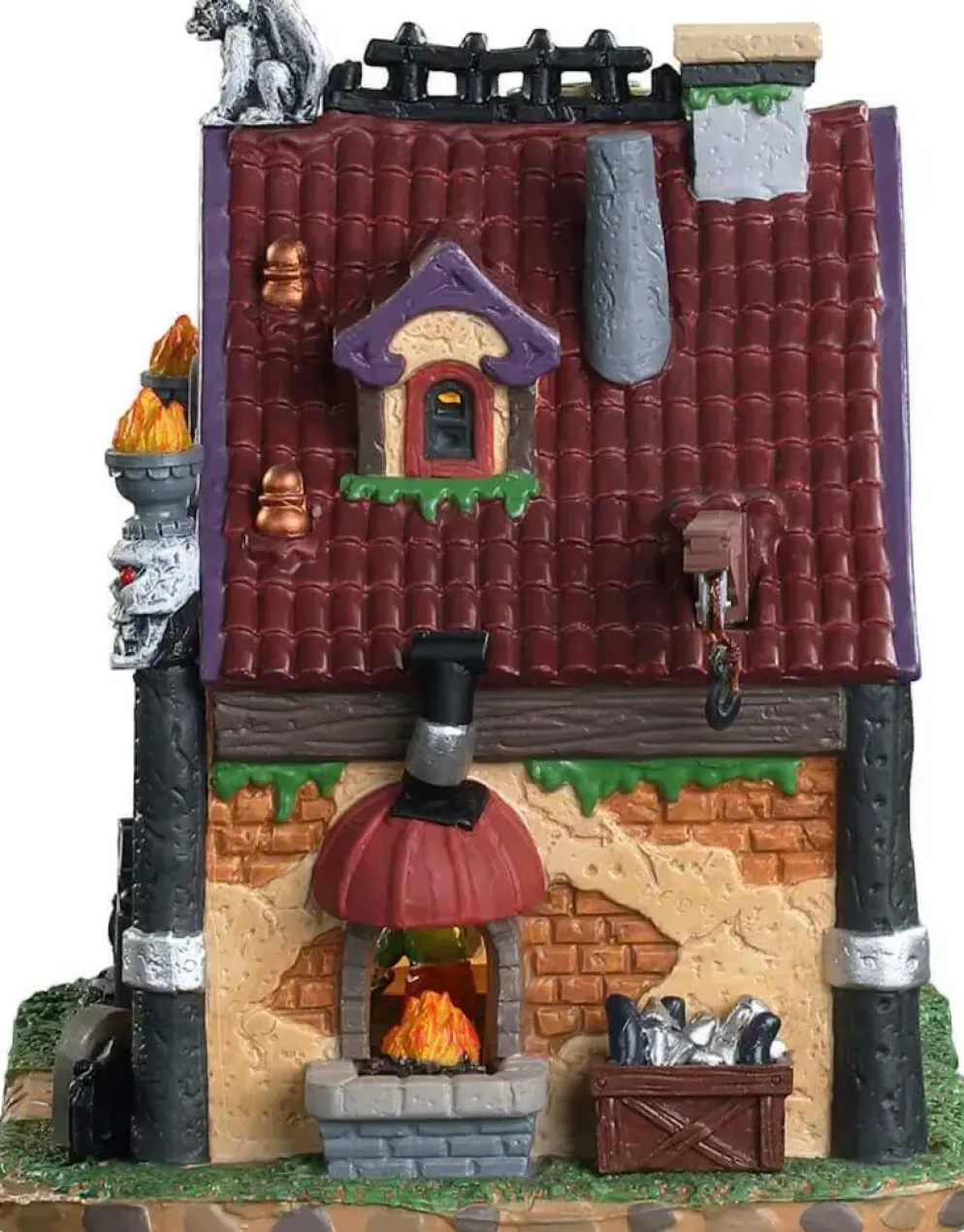 Lemax death´s door cemetery gates, b/o led verlicht huisje Spooky Town 2020