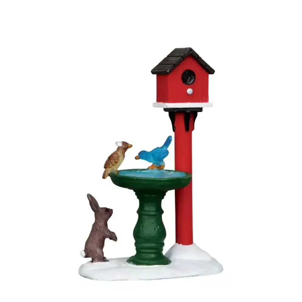 Lemax deer fountain kerstdorp accessoire Vail Village 2011