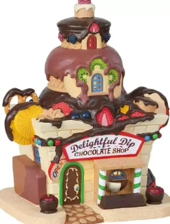 Lemax delightful dip chocolate shop verlicht kersthuisje Sugar 'N' Spice 2018