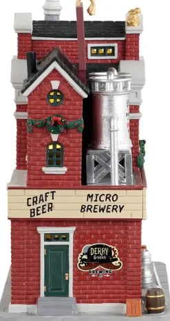 Lemax derby & sons brewing co. verlicht kersthuisje Caddington Village 2023