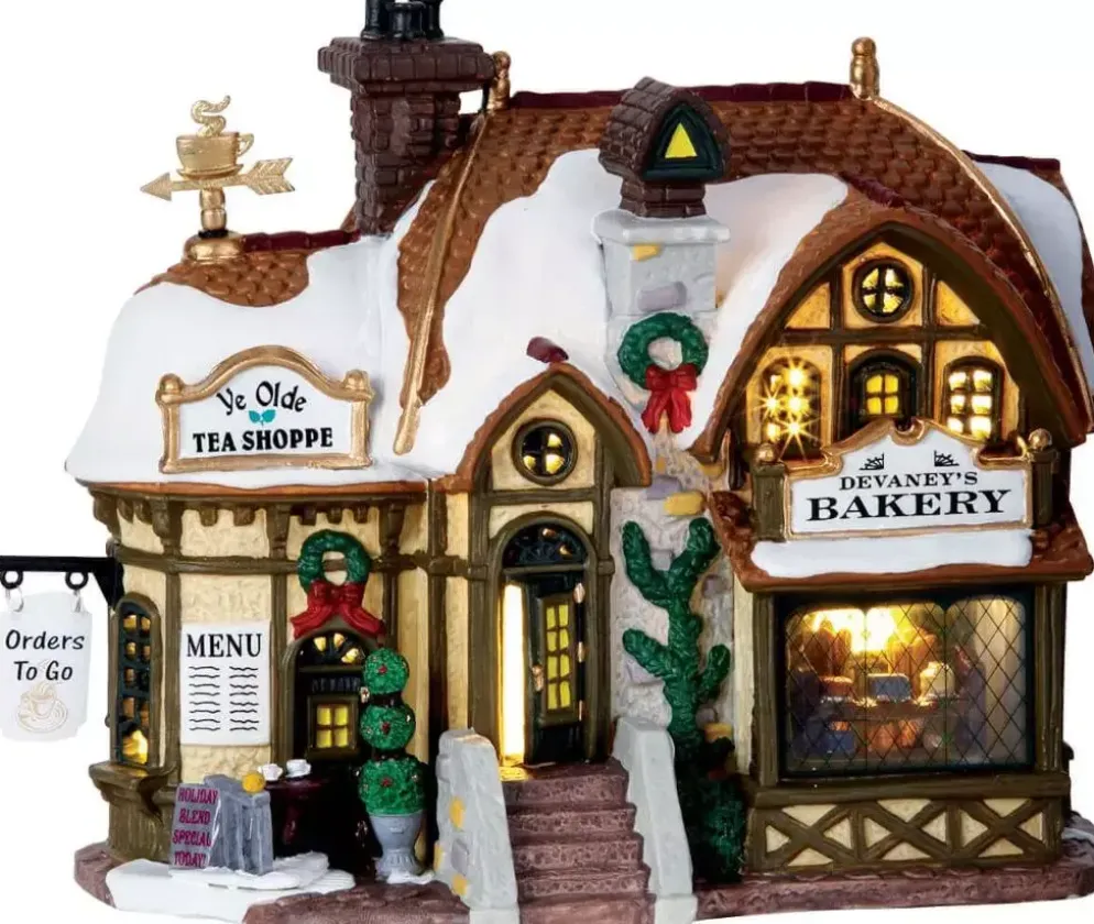Lemax devaney's bakery b/o led verlicht kersthuisje Caddington Village 2003