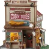 Lemax doggie on a stick corn dogs verlicht kersthuisje Harvest Crossing 2025