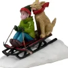 Lemax doggone downhill sledding kerstdorp figuur type 2 Caddington Village 2024