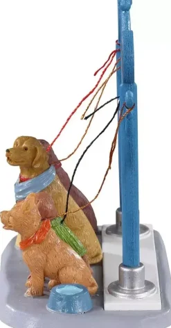 Lemax dog parking kerstdorp tafereel Caddington Village 2021