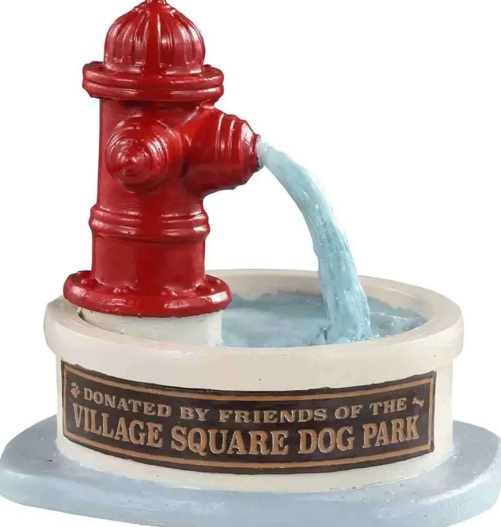 Lemax dog park water fountain kerstdorp accessoire 2021