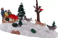 Lemax dog sledding afternoon kerstdorp tafereel Vail Village 2021