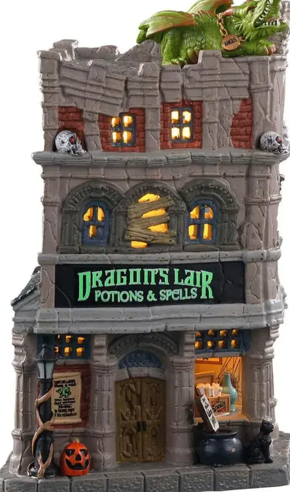 Lemax dragon´s lair potions & spells, b/o led verlicht huisje Spooky Town 2020