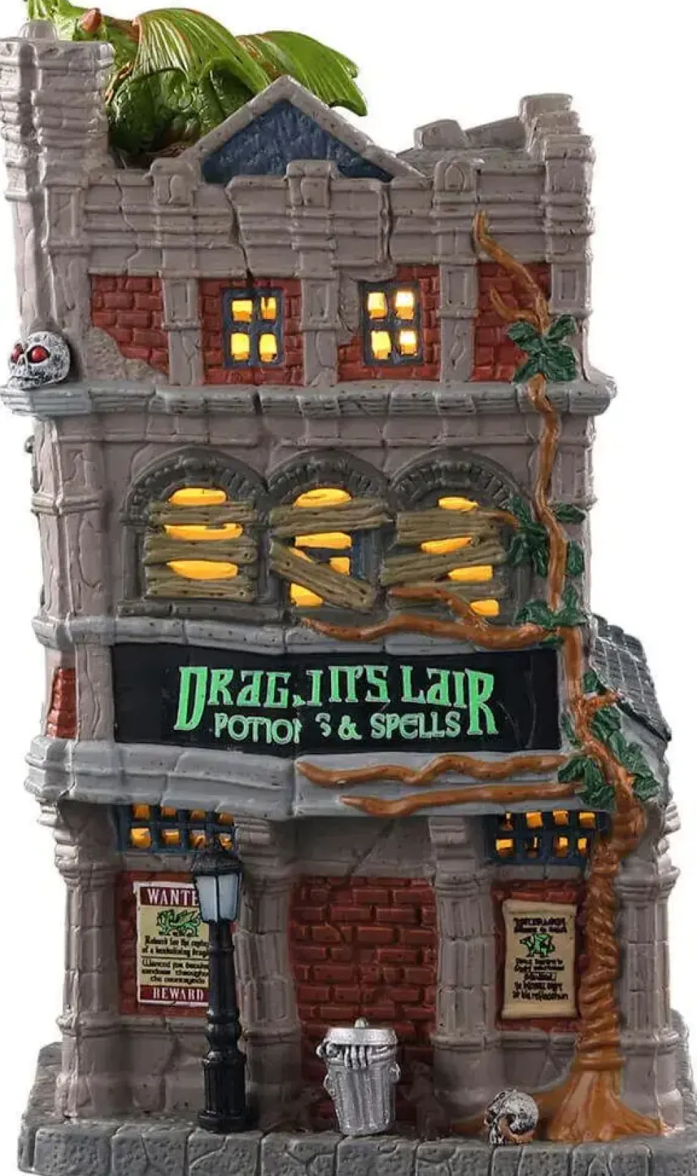 Lemax dragon´s lair potions & spells, b/o led verlicht huisje Spooky Town 2020