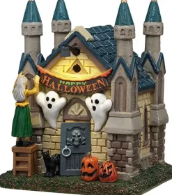 Lemax dreary decorations verlicht tafereel Spooky Town 2025