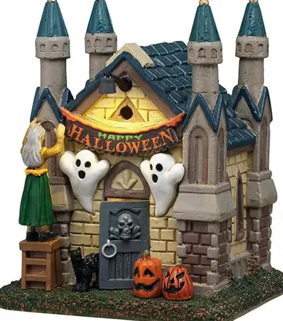 Lemax dreary decorations verlicht tafereel Spooky Town 2025