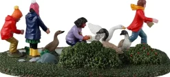 Lemax duck duck goose kerstdorp tafereel Vail Village 2023
