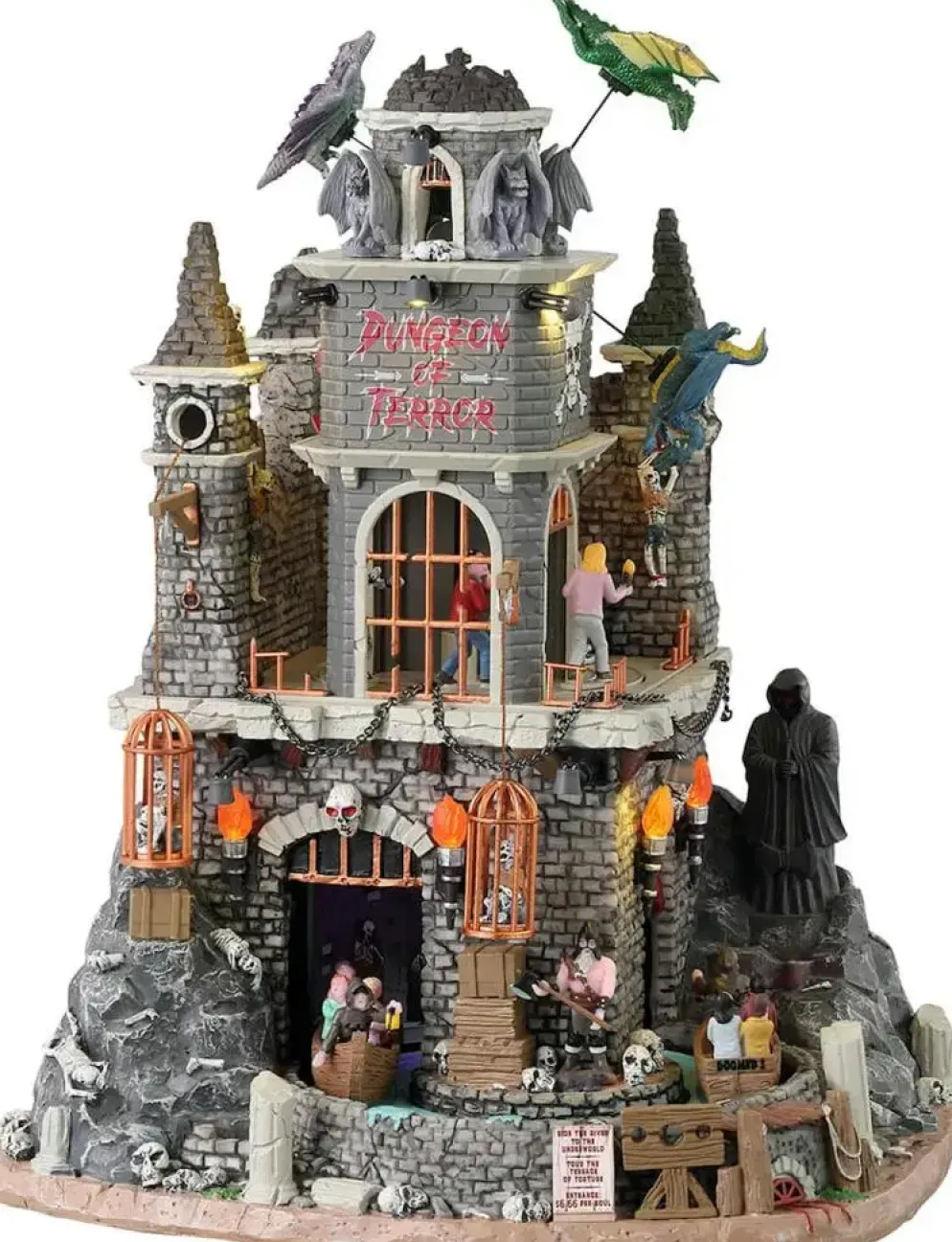 Lemax dungeon of terror bewegend huisje Spooky Town 2024