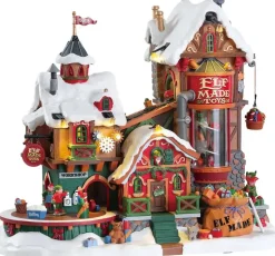 Lemax elf made toy factory bewegend kersthuisje Santa's Wonderland 2018