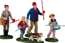 Lemax family fishing day s/4 kerstdorp figuur type 5 Vail Village 2024