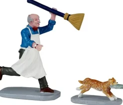Lemax feline fish thief s/2 kerstdorp figuur type 2 Caddington Village 2024
