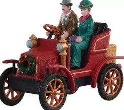 Lemax first car in town kerstdorp tafereel Caddington Village 2020