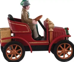 Lemax first car in town kerstdorp tafereel Caddington Village 2020