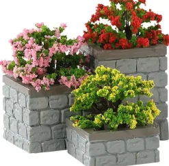Lemax flower bed boxes s/3 kerstdorp accessoire Caddington Village 2018