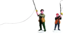 Lemax flyfishing with dad s/2 kerstdorp figuur type 3 Vail Village 2001