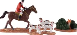 Lemax fox hunt s/5 kerstdorp tafereel Caddington Village 2020