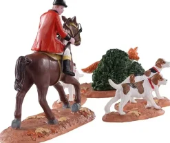 Lemax fox hunt s/5 kerstdorp tafereel Caddington Village 2020