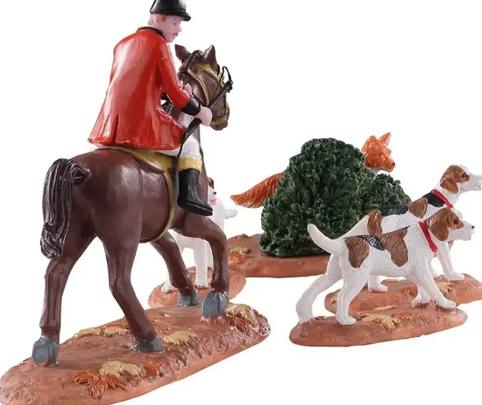 Lemax fox hunt s/5 kerstdorp tafereel Caddington Village 2020