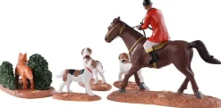 Lemax fox hunt s/5 kerstdorp tafereel Caddington Village 2020