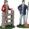 Lemax friendly neighbors, s/2 kerstdorp figuur type 3 Harvest Crossing 2021