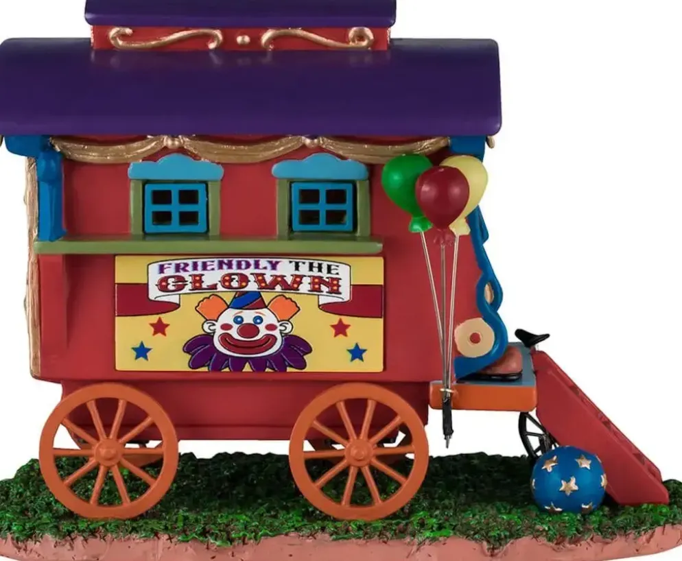 Lemax friendly the clown caravan kerstdorp tafereel Carnival 2024