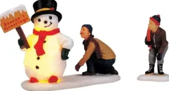Lemax frosty's friendly greeting s/2 verlichte kerstdorp accessoire 1999