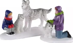 Lemax future sled dogs s/2 kerstdorp figuur type 3 Vail Village 2020