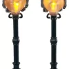 Lemax gargoyle lamp post s/2 verlichte straatlantaarn Spooky Town 2021