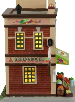 Lemax gary's greengrocer verlicht kersthuisje Caddington Village 2022