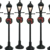 Lemax gas lantern street lamp s/8 verlichte straatlantaarn 2006