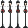 Lemax gas lantern street lamp s/4 verlichte straatlantaarn 2006