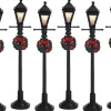 Lemax gas lantern street lamp s/6 verlichte straatlantaarn 2006