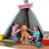 Lemax girls backyard camping kerstdorp tafereel 2021