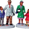 Lemax going to church, s/2 kerstdorp figuur type 4 Caddington Village 2009