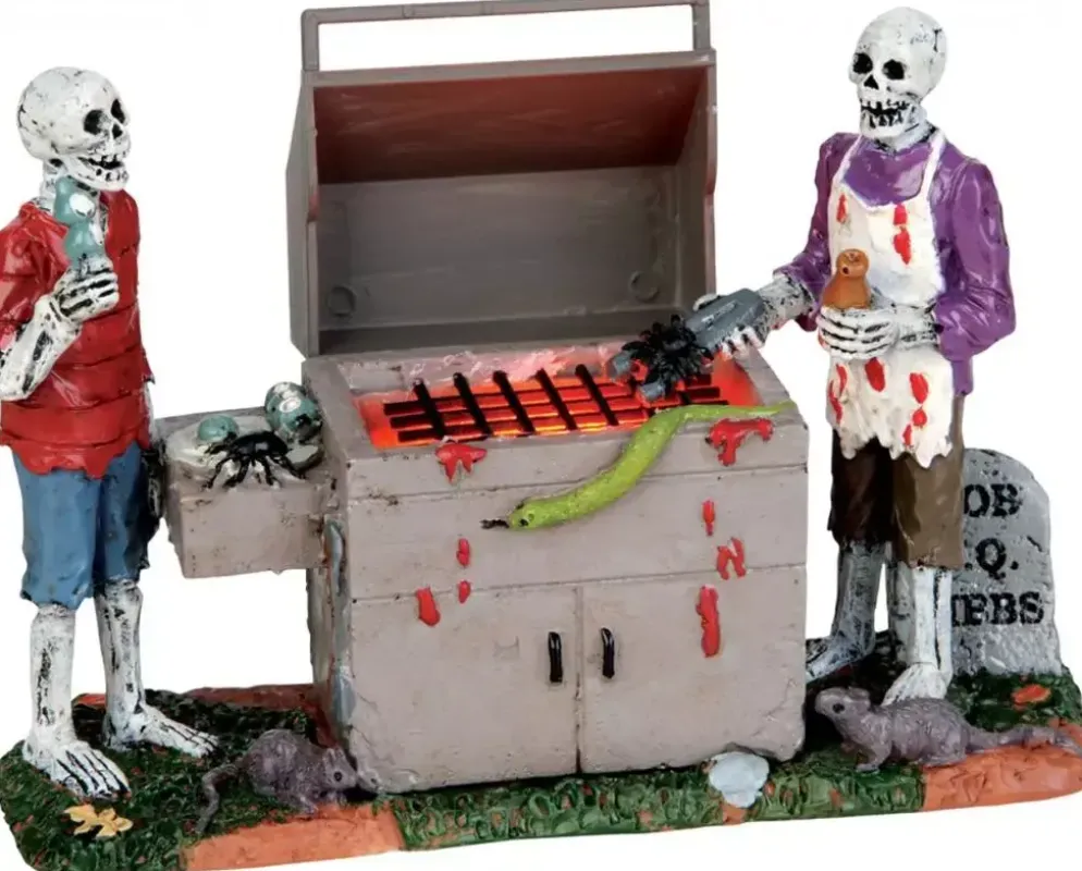 Lemax gory grillin verlichte accessoire Spooky Town 2015