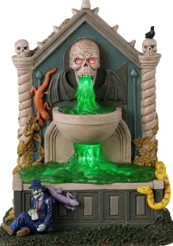 Lemax grime and slime spring verlicht tafereel Spooky Town 2024