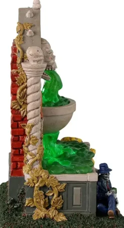 Lemax grime and slime spring verlicht tafereel Spooky Town 2024