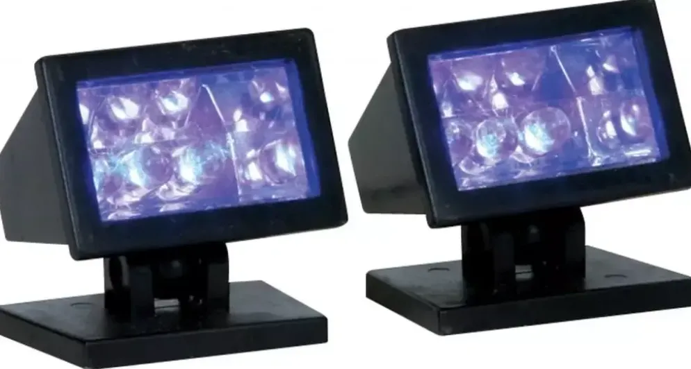 Lemax halloween purple light s/2 verlichte accessoire Spooky Town 2003