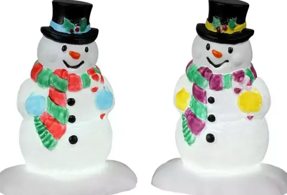 Lemax holly hat snowman verlichte kerstdorp accessoire 2022