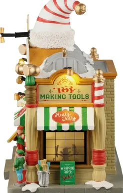 Lemax holly jolly hardware verlicht kersthuisje Santa's Wonderland 2025