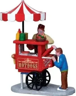 Lemax hot dog cart kerstdorp figuur type 4 Carnival 2011