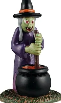 Lemax inflatable witch yard decoration halloween figuur Spooky Town 2025