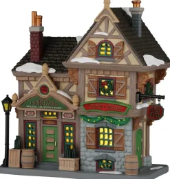 Lemax j. spritzer's holiday libations and wines verlicht kersthuisje Caddington Village 2026