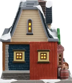 Lemax leo's leatherworks & repairs verlicht kersthuisje Vail Village 2025