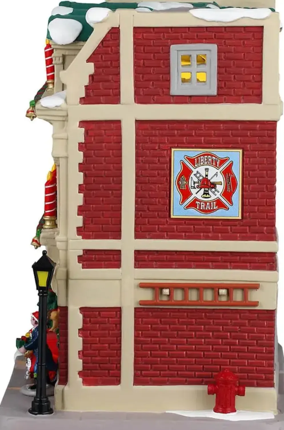 Lemax liberty trail fire house verlicht kersthuisje Caddington Village 2024