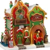Lemax li'i murph's sleigh shop verlicht kersthuisje Santa's Wonderland 2024